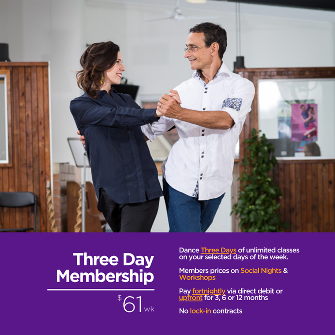 Three Day Membership $61wk