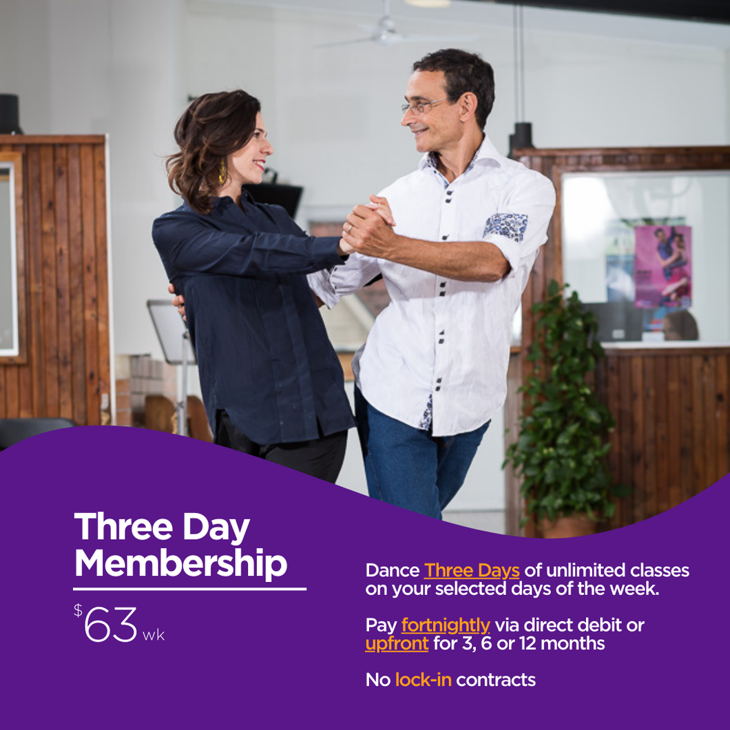 Three Day Membership $63wk
